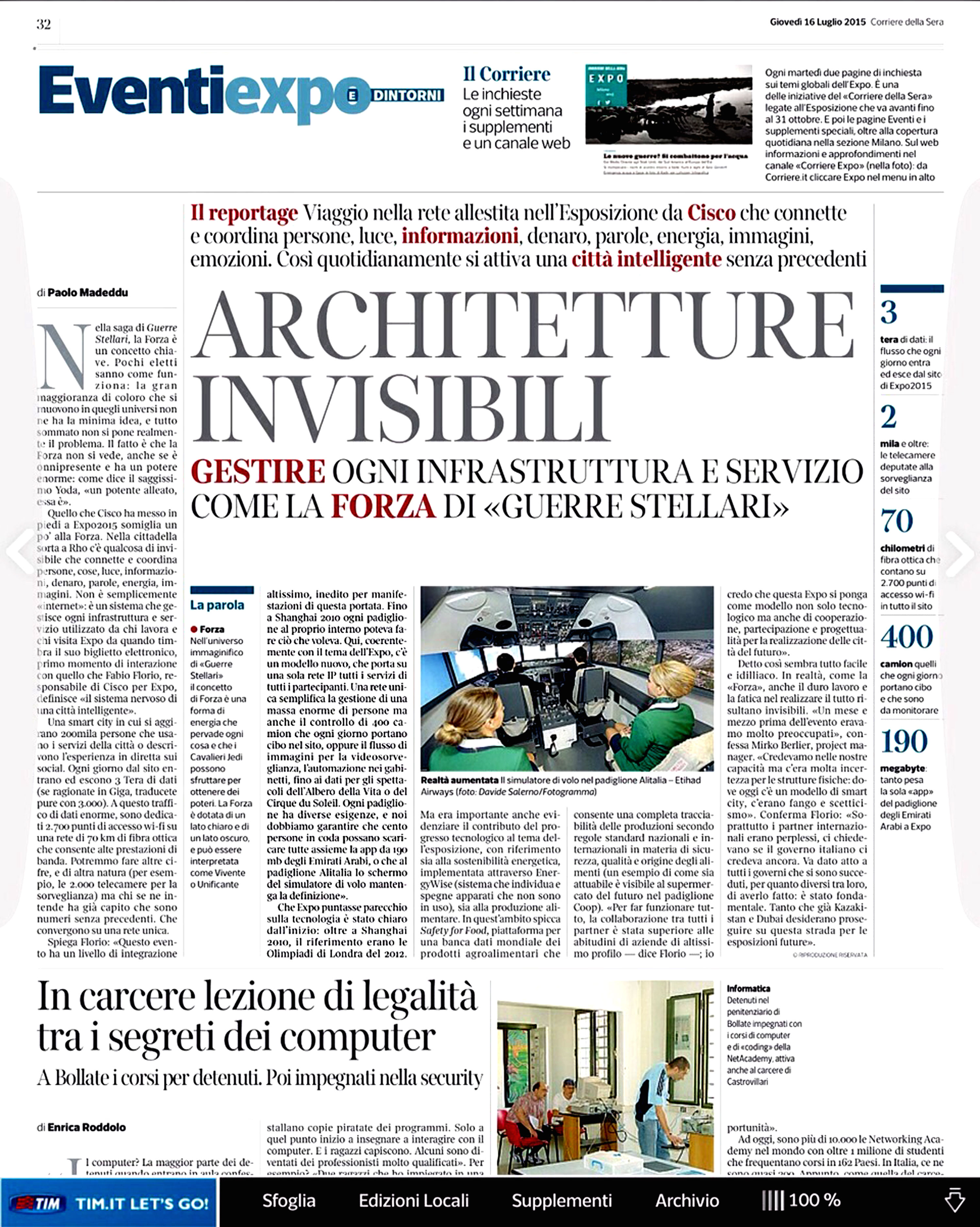 FSC news EXPO 2015 Corriere della Sera newspaper